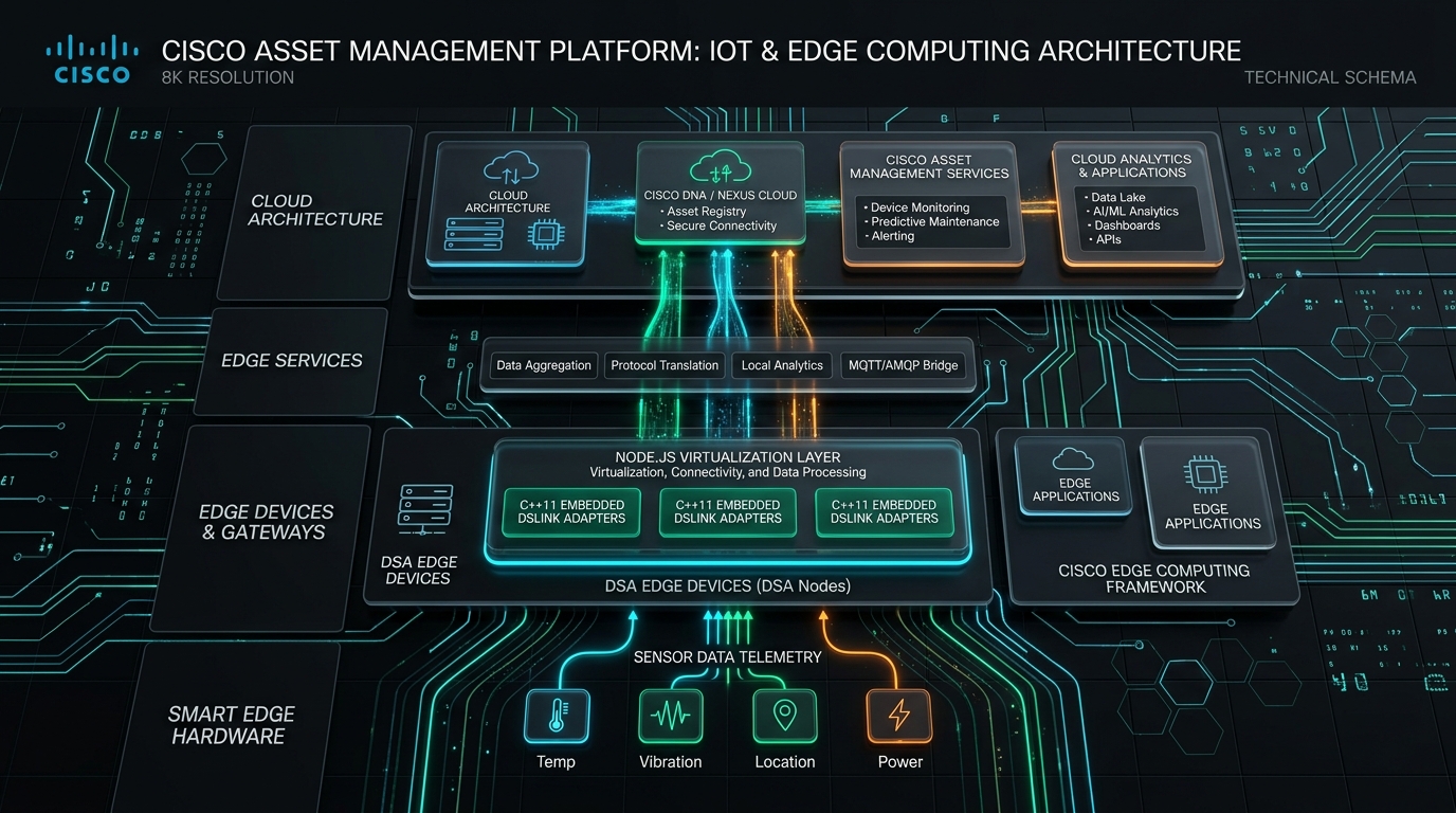 Cisco Asset Management Platform IoT and Edge Computing Architecture Diagram