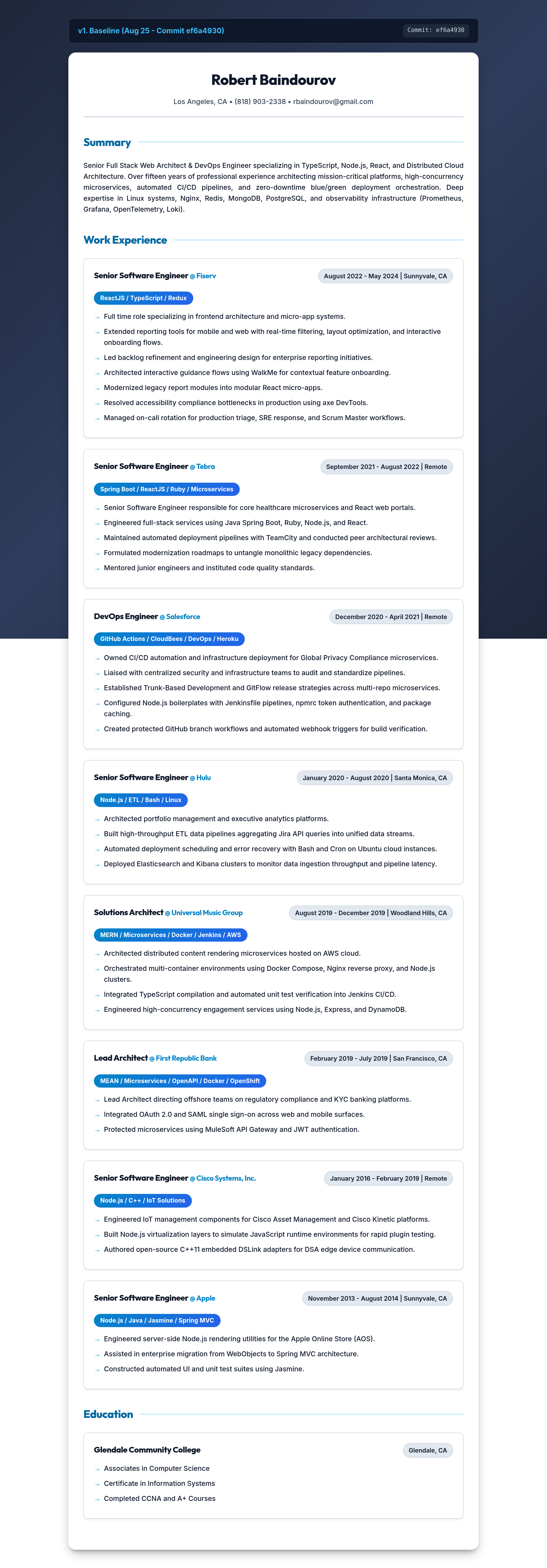 Version 1 Authentic Baseline Resume