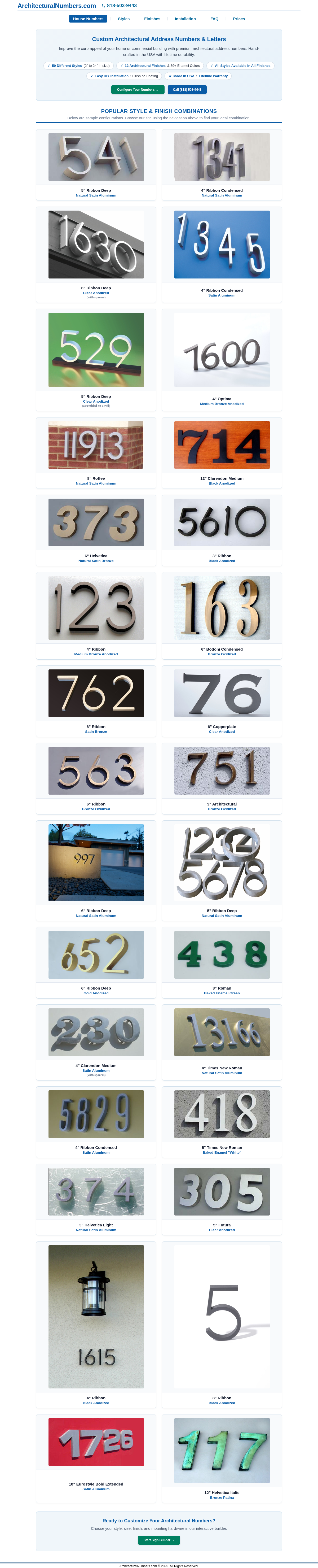 ArchitecturalNumbers.com redesigned modern homepage showcase