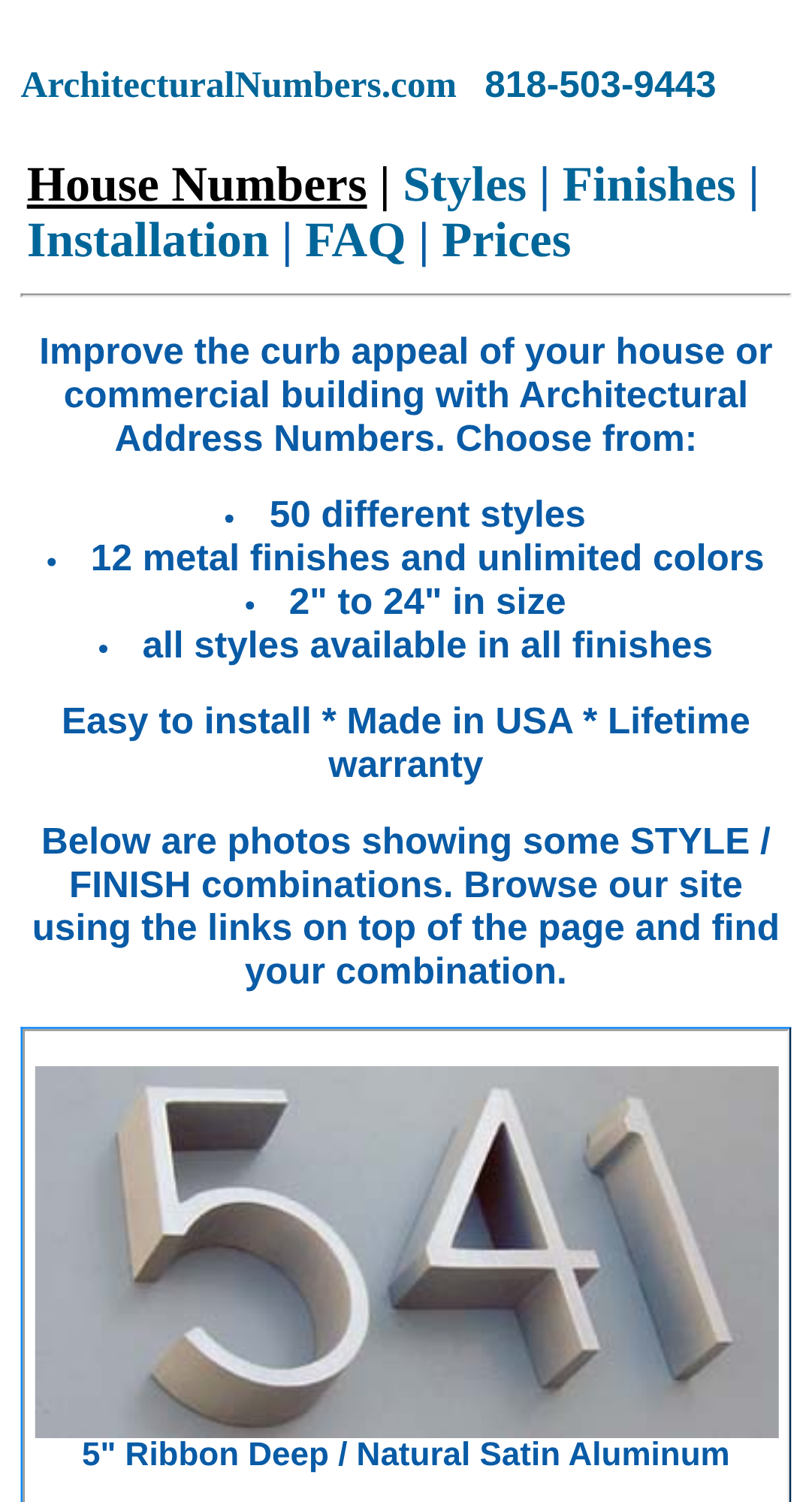 ArchitecturalNumbers.com mobile view after responsive modernization showing clean touch cards