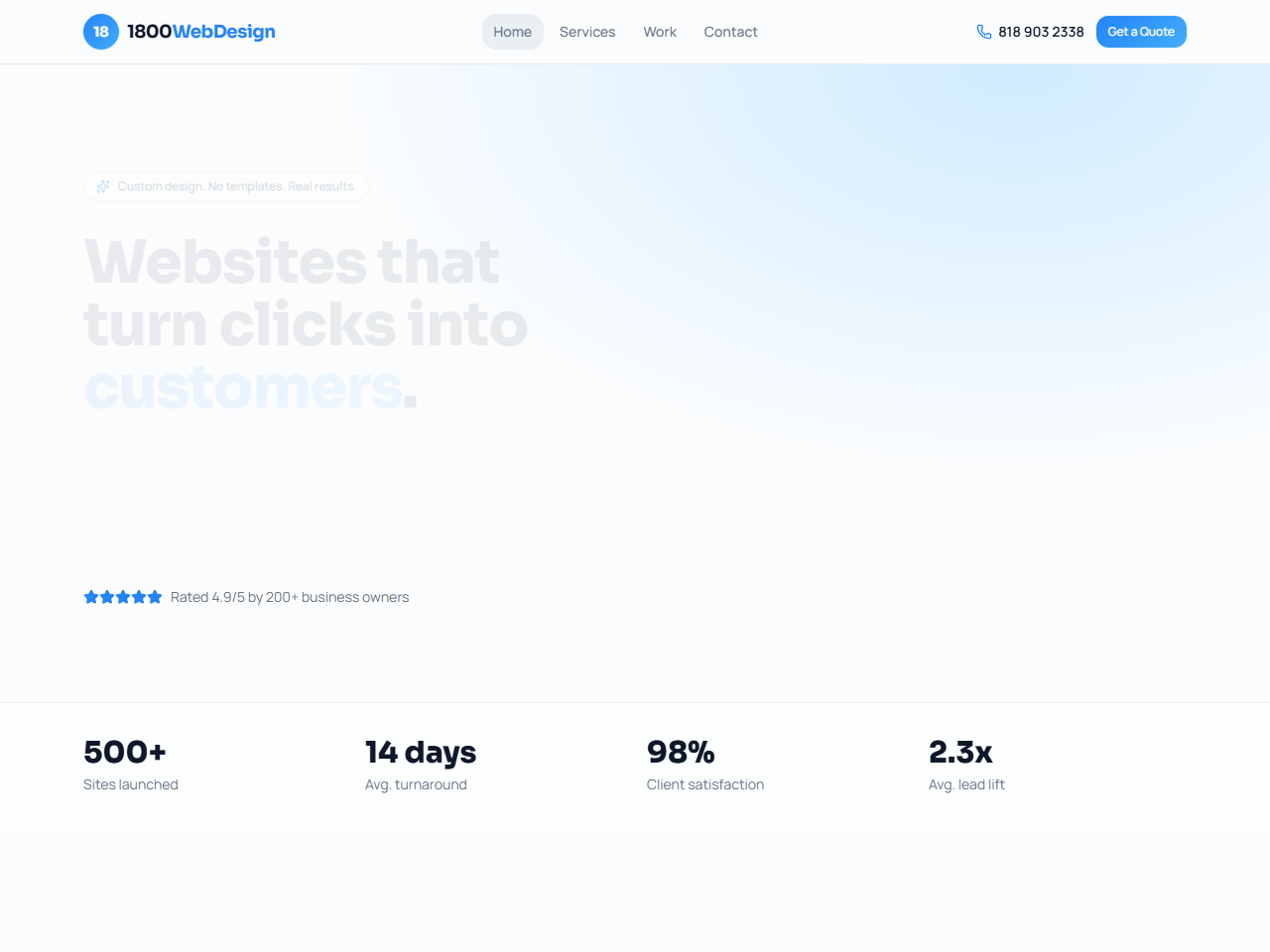 1 800webdesign Inc. Website Design