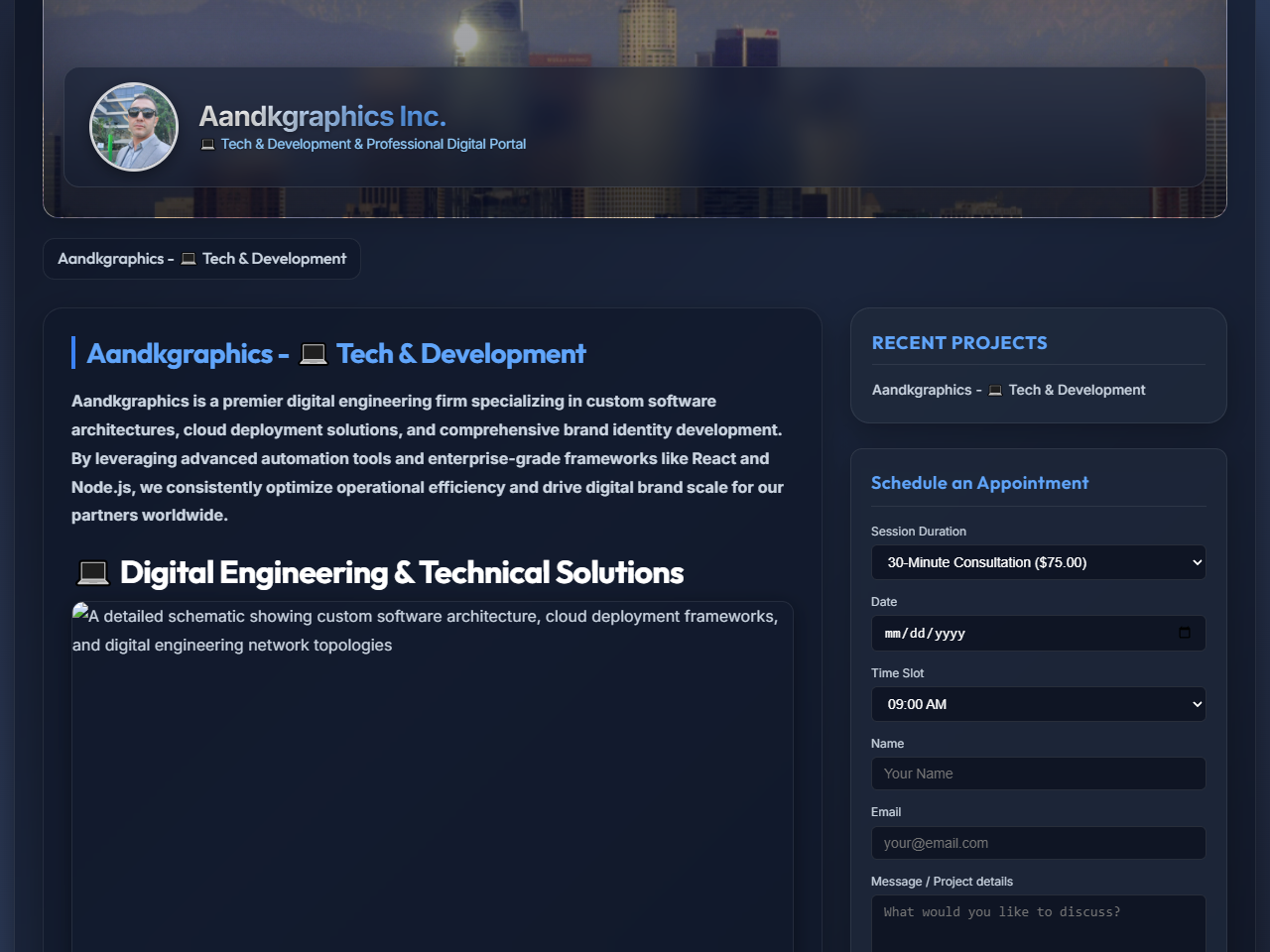 Aandkgraphics Inc. Website Design