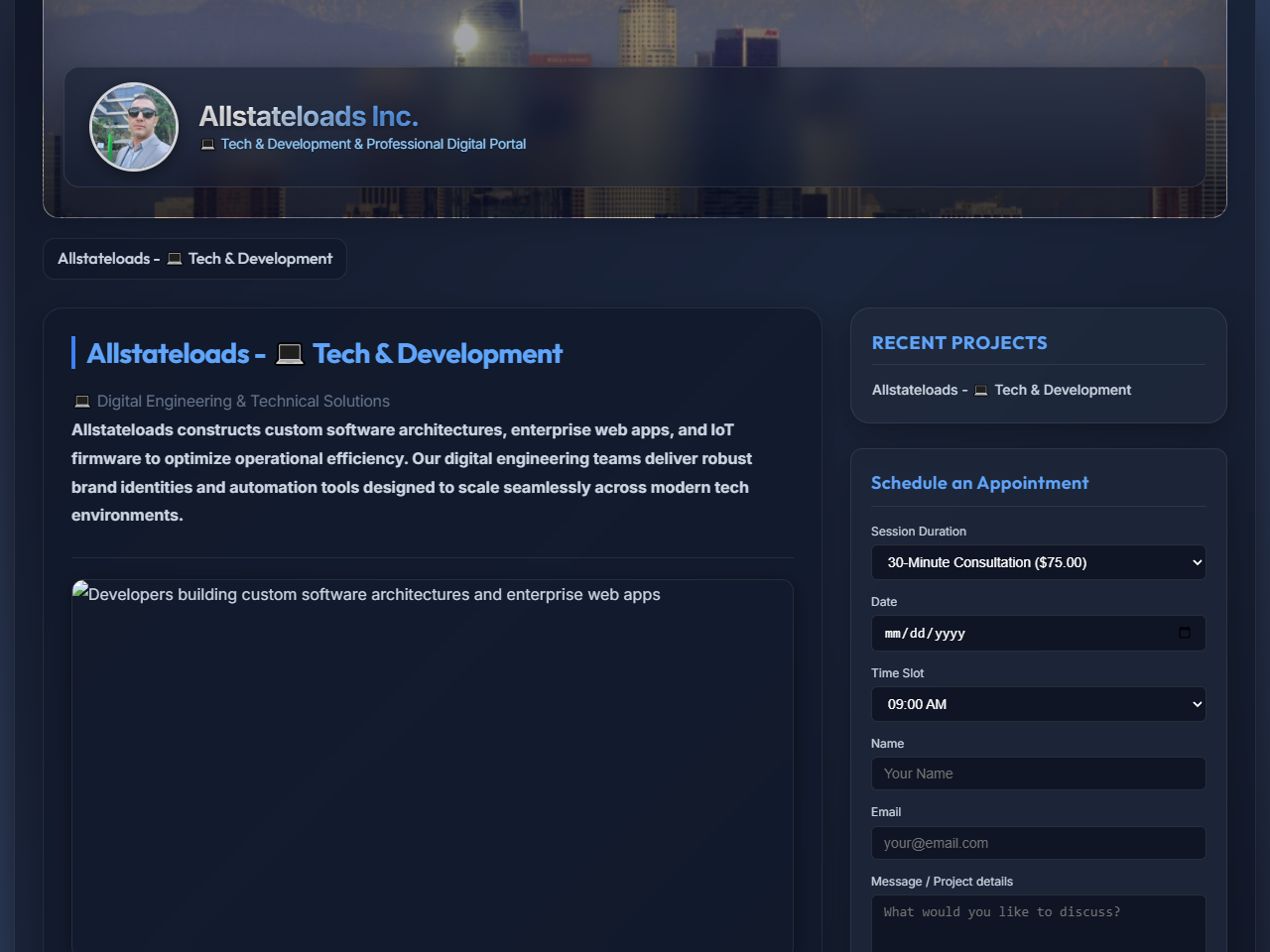 Allstateloads Inc. Website Design