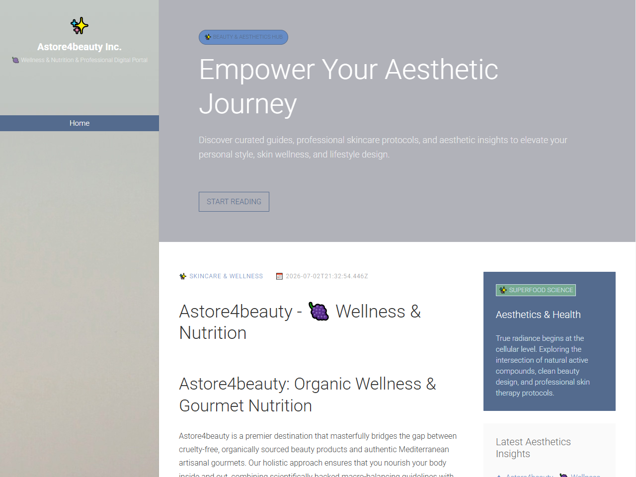 Astore4beauty Inc. Website Design