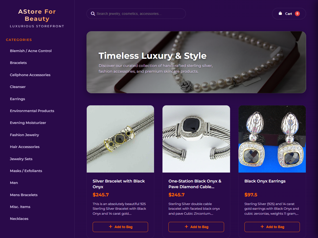 astoreforbeauty.com Website Design
