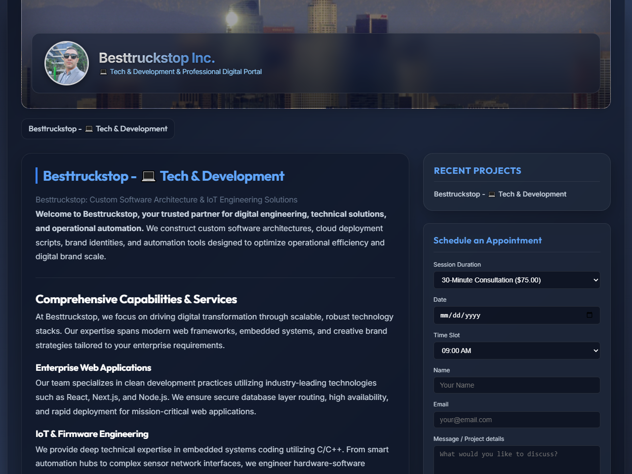 Besttruckstop Inc. Website Design
