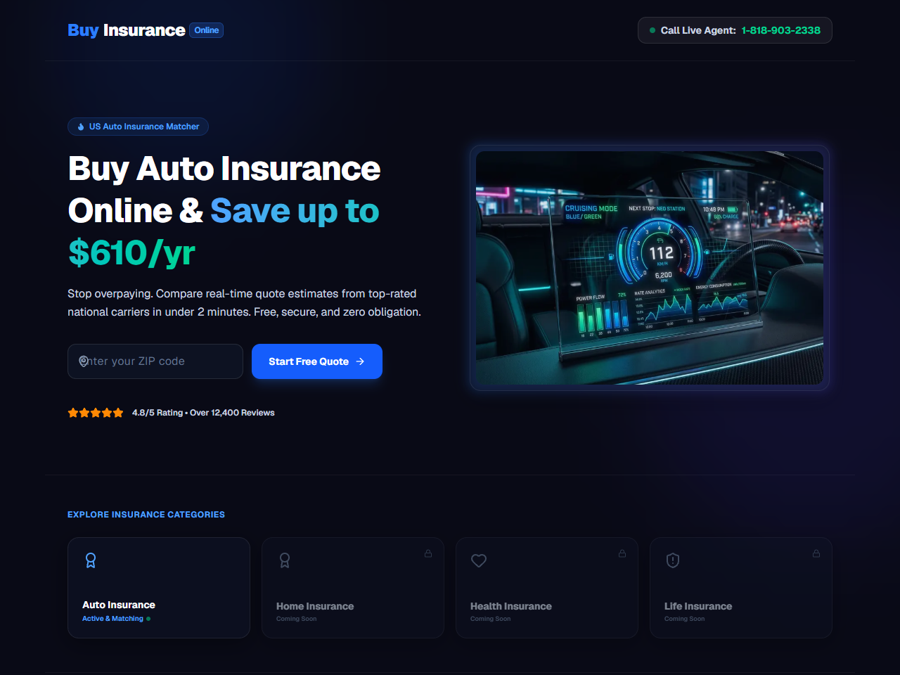 Buyinsuranceonline Inc. Website Design