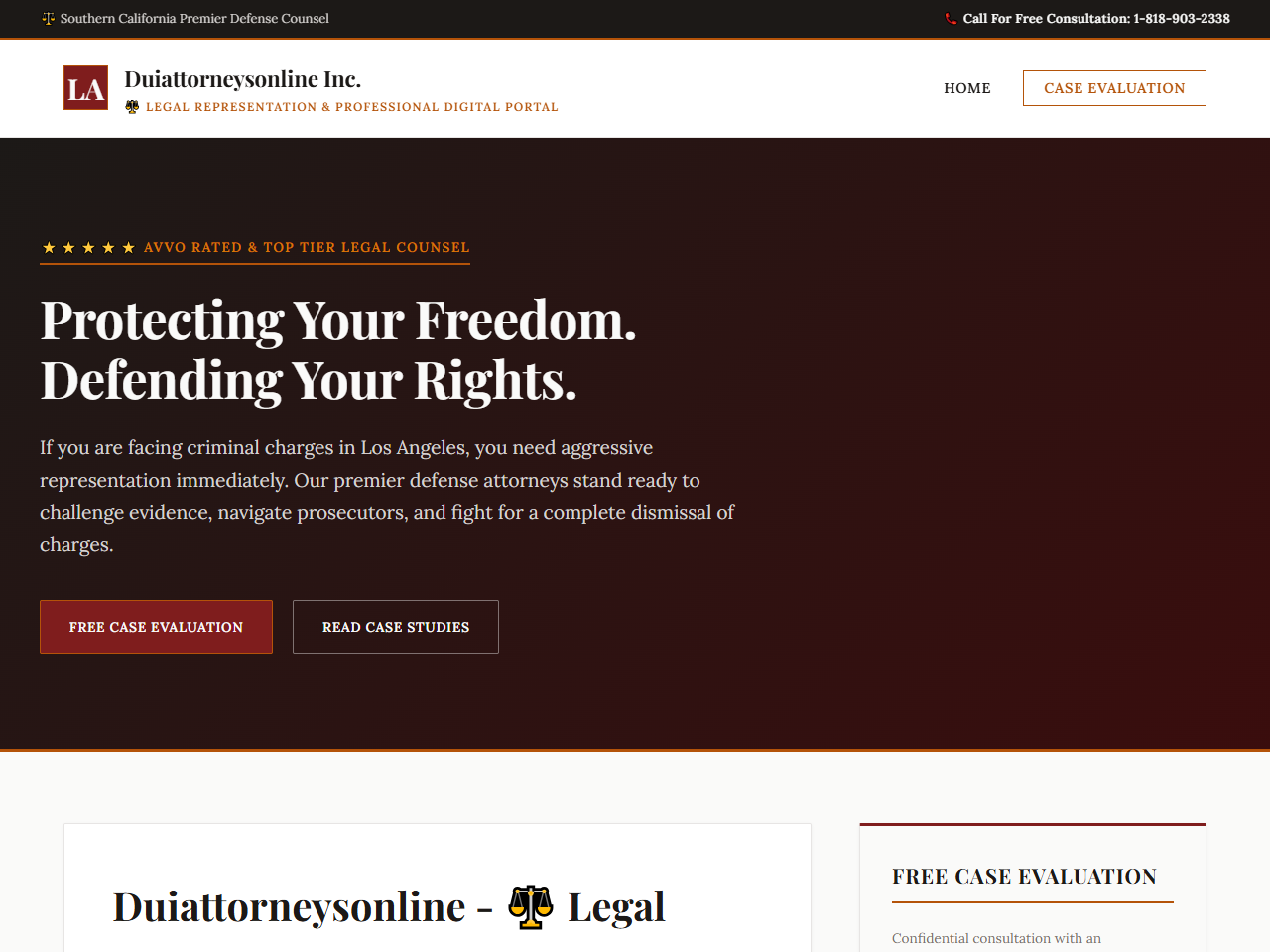 Duiattorneysonline Inc. Website Design