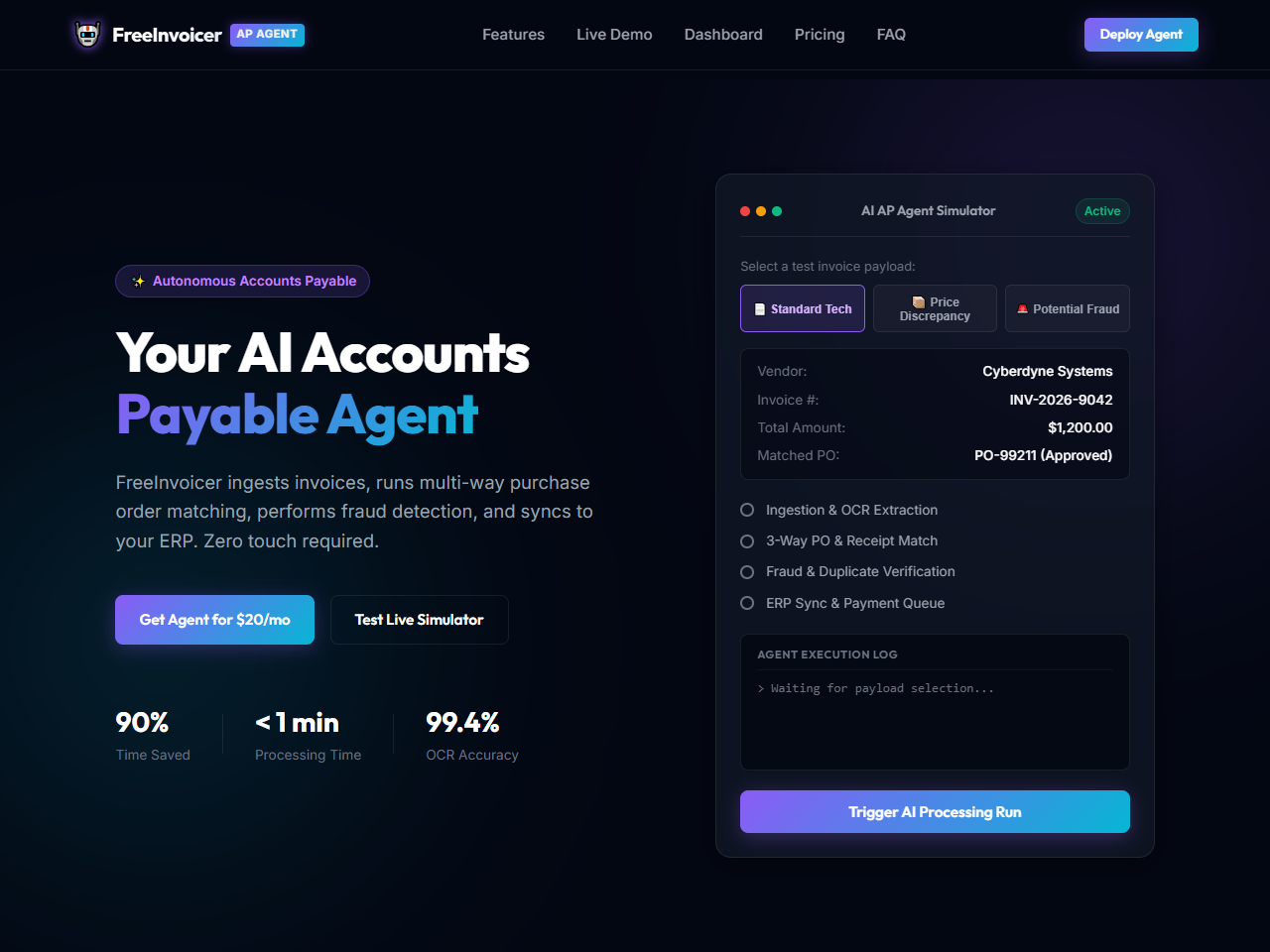 FreeInvoicer Inc. Website Design