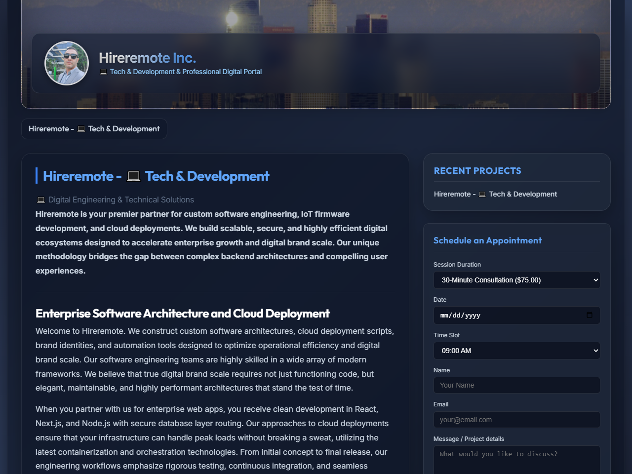 Hireremote Inc. Website Design