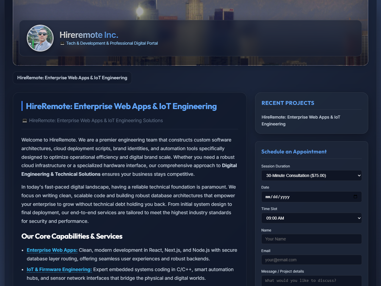Hireremote Inc. Website Design