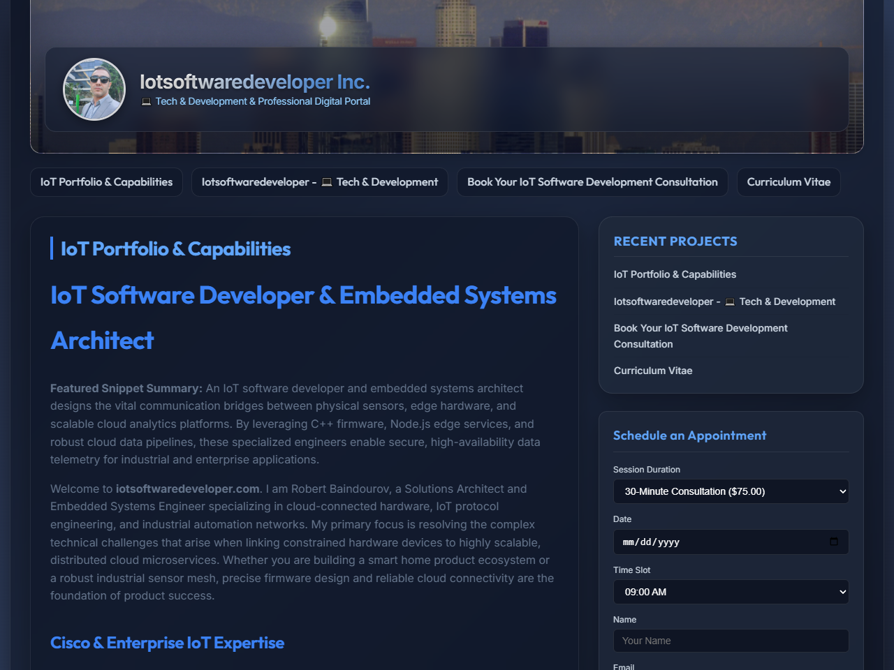 Iotsoftwaredeveloper Inc. Website Design