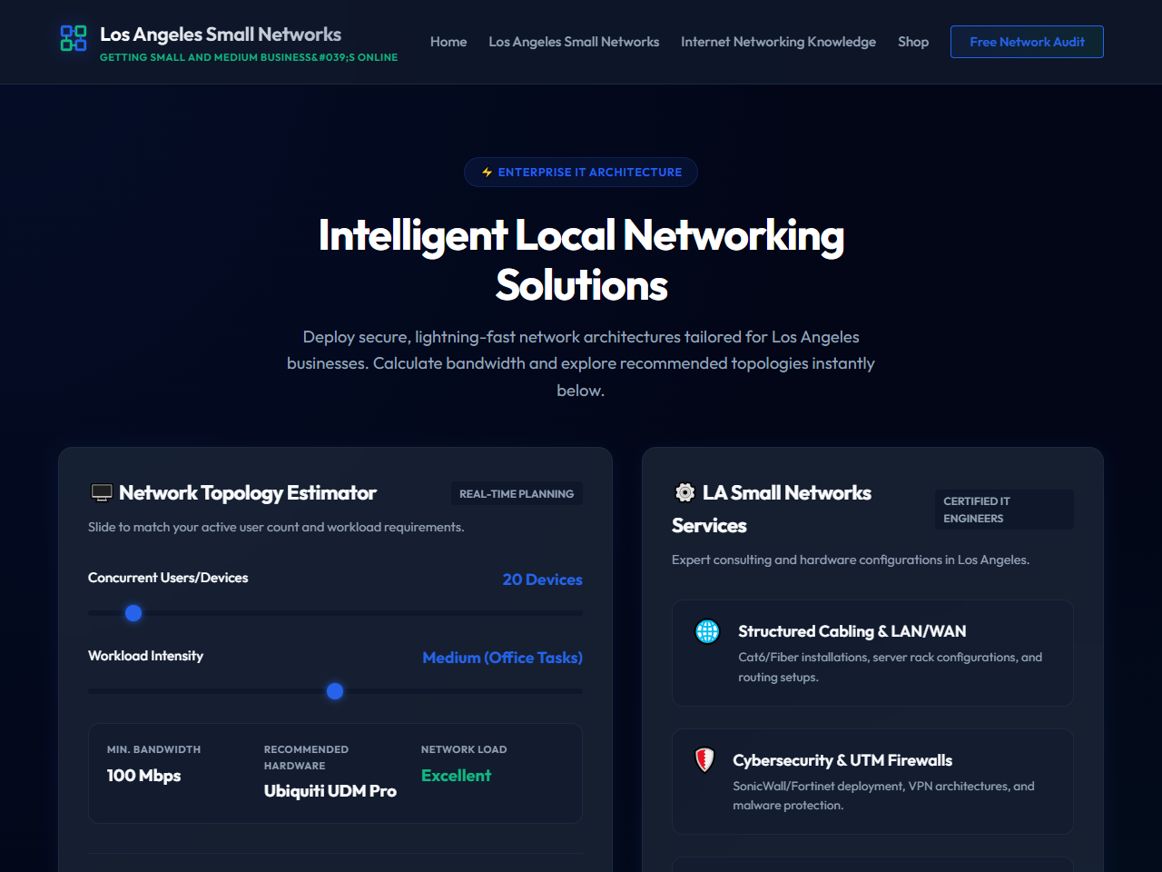 Los Angeles Small Networks Website Design