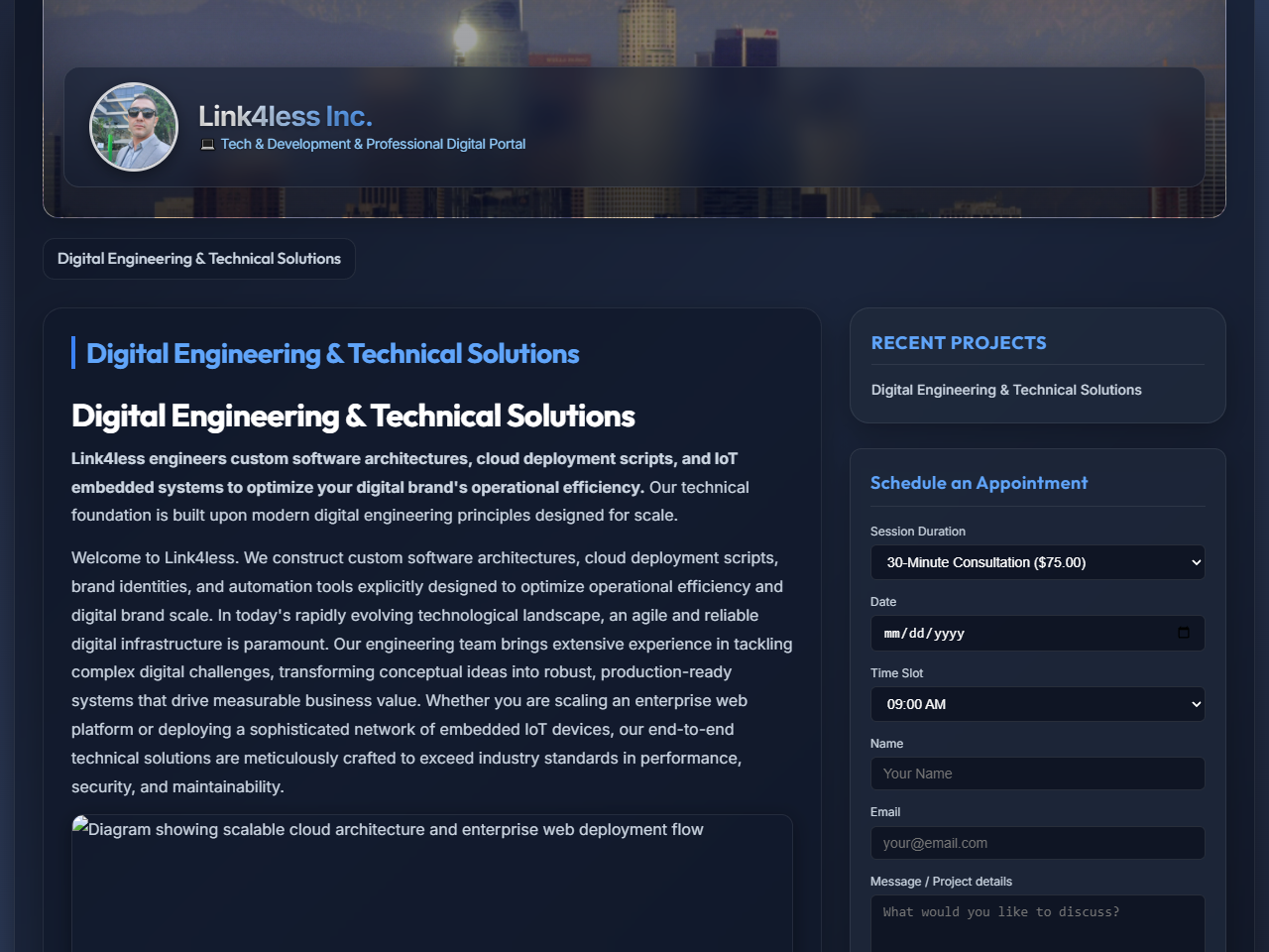 Link4less Inc. Website Design
