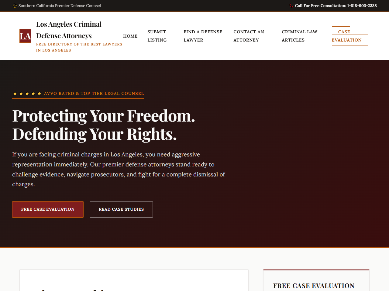 Los Angeles Criminal Defense Attorneys Website Design