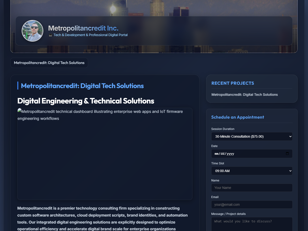 Metropolitancredit Inc. Website Design