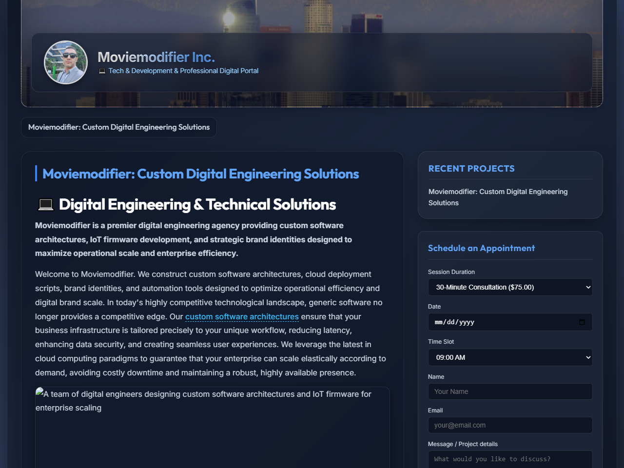 Moviemodifier Inc. Website Design