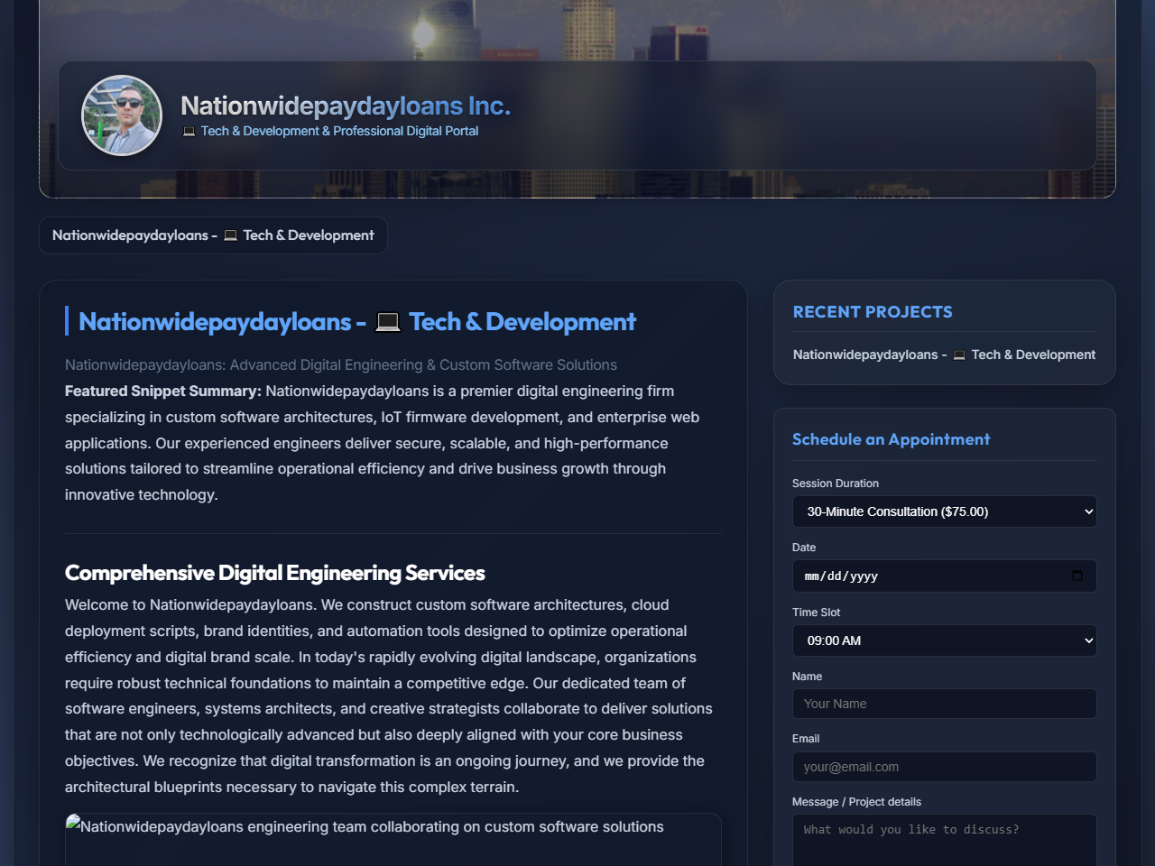 Nationwidepaydayloans Inc. Website Design