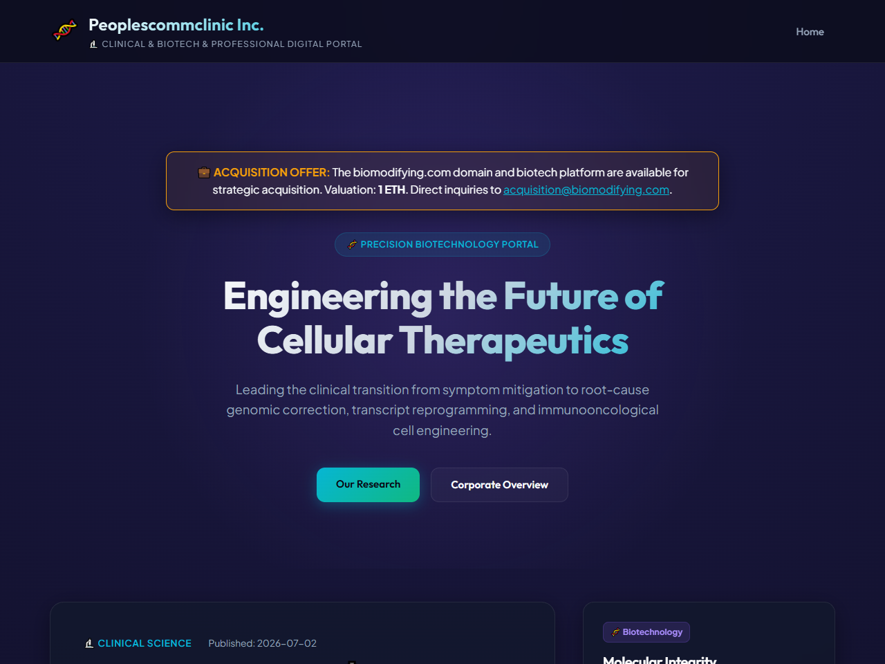 Peoplescommclinic Inc. Website Design