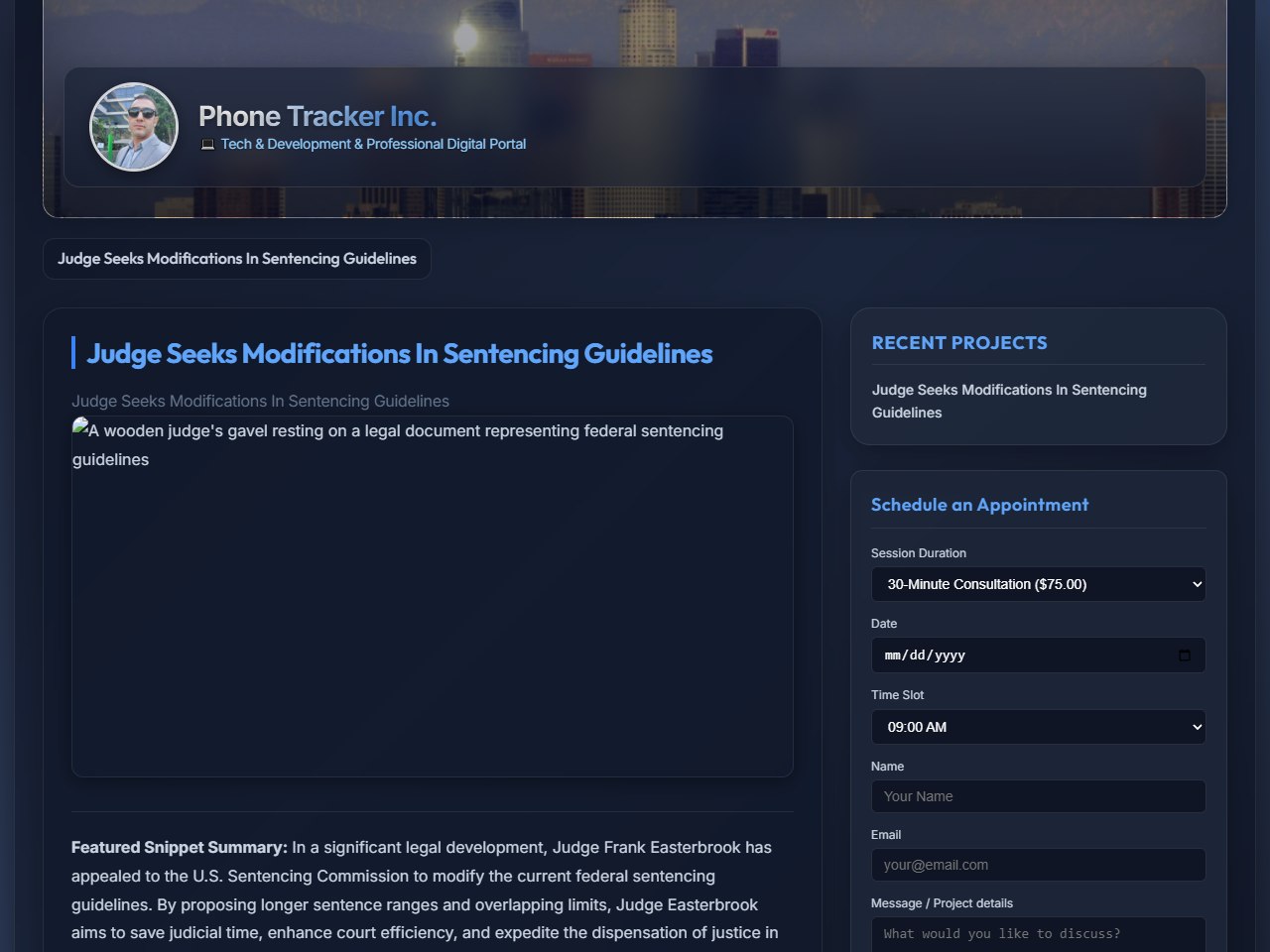 Phone Tracker Inc. Website Design