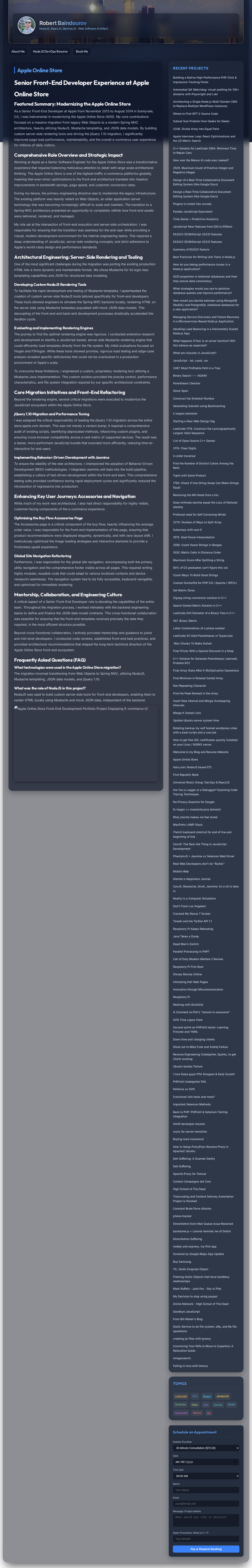 Apple Online Store Front-End Development Portfolio Project Displaying E-commerce UI