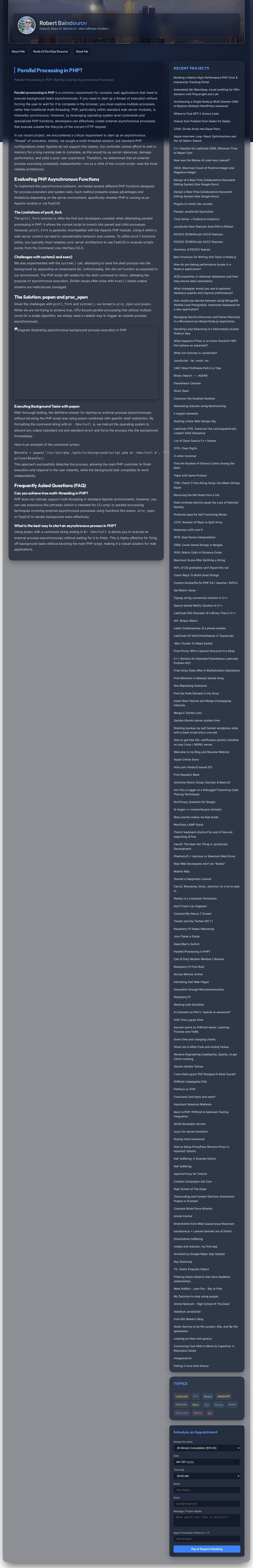 Diagram illustrating asynchronous background process execution in PHP