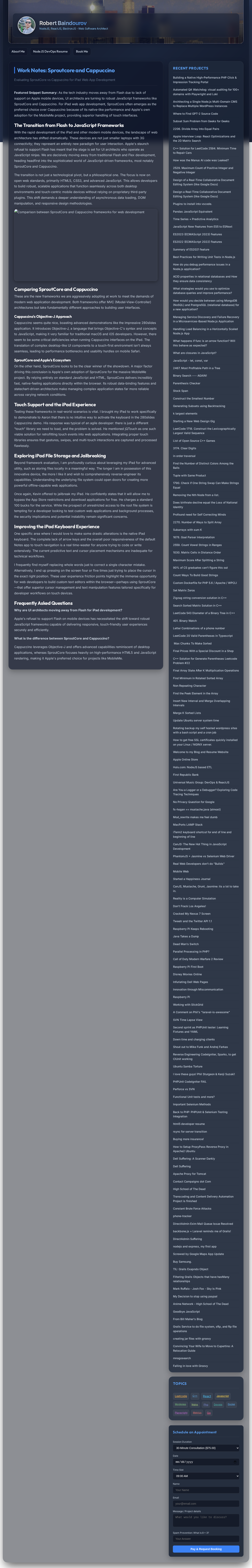 Comparison between SproutCore and Cappuccino frameworks for web development